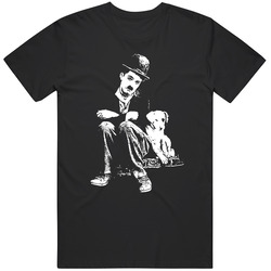 Charlie Chaplin A Dogs Life Graphic Black Tee Unisex Film Merch T Shirt