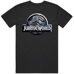 Jurassic World Men's Black Graphic Black Tee Unisex Film Merch T Shirt