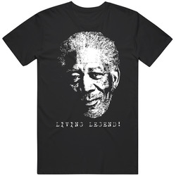 Living Legend - Morgan Freeman is not dead! T Shirt by Brother Adam Graphic Black Tee Unisex Film Merch T Shirt
