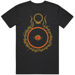 The Lord Of The Rings One Ring Eye Of Sauron Graphic Black Tee Unisex Film Merch T Shirt