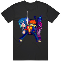 Scott Pilgrim Video Game Movie Comic Graphic Black Tee Unisex Film Merch T Shirt