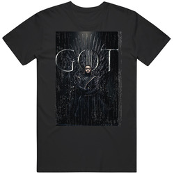 Games Of Thrones Season 8 Arya Stark Iron Throne Distresses T Graphic Black Tee Unisex Film Merch T Shirt