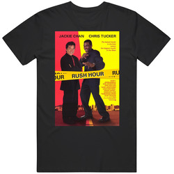 Rush Hour Cool 90's Comedy Vintage Classic Movie  Fan Graphic Black Tee Unisex Film Merch T Shirt