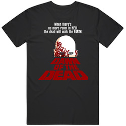 Dawn Of The Dead Romero Zombie Movie Graphic Black Tee Unisex Film Merch T Shirt