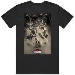 Star Wars 40th Anniversary Movie Poster Sci Fi Cult Classic Graphic Black Tee Unisex Film Merch T Shirt