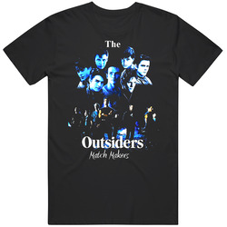 The Outsiders Movie  Black Graphic Black Tee Unisex Film Merch T Shirt