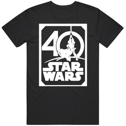 Star Wars 40th Anniversary Trending Graphic Black Tee Unisex Film Merch T Shirt