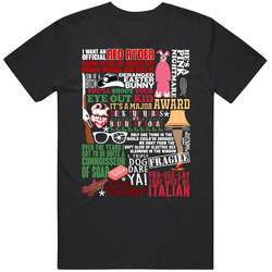 A Christmas Story Funny Holiday Movie Quote Mashup Cool Xmas Gift Graphic Black Tee Unisex Film Merch T Shirt