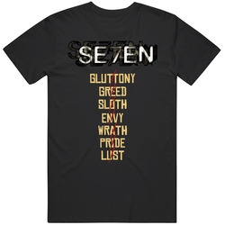 Se7en Crime Drama Mystery Movie Graphic Black Tee Unisex Film Merch T Shirt