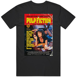Pulp Fiction Cool 90's Comedy Vintage Classic Movie  Fan Graphic Black Tee Unisex Film Merch T Shirt