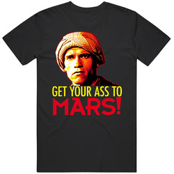 Total Recall Mars Sci Fi Movie Graphic Black Tee Unisex Film Merch T Shirt