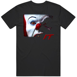 It Clown Graphic Black Tee Unisex Film Merch T Shirt