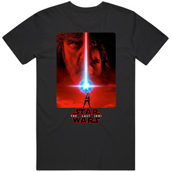 The Movie 2017 Star Wars The Last Jedi Graphic Black Tee Unisex Film Merch T Shirt