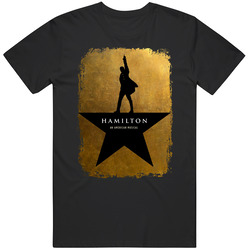 Hamilton Distressed Movie Graphic Black Tee Unisex Film Merch T Shirt