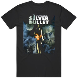 Stephen King Silver Bullet Movie Graphic Black Tee Unisex Film Merch T Shirt