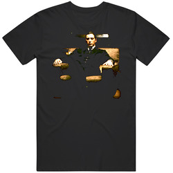 Tony Montana Al Pacino Graphic Black Tee Unisex Film Merch T Shirt