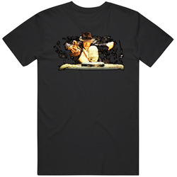 Indiana Jones Raiders Of The Lost Ark Movie Retro Graphic Black Tee Unisex Film Merch T Shirt
