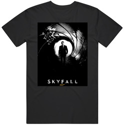 Skyfall James Bond Spy Movie Graphic Black Tee Unisex Film Merch T Shirt