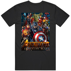 The Movie 2018 Avengers Infinity War Graphic Black Tee Unisex Film Merch T Shirt