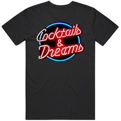 Cocktails And Dreams Movie Graphic Black Tee Unisex Film Merch T Shirt
