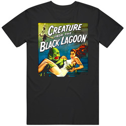 Creature From The Black Lagoon Movie Graphic Black Tee Unisex Film Merch T Shirt