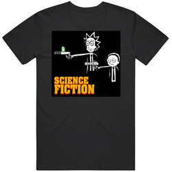 Rick And Morty Science Fiction Pulp Fiction Parody Classic Television TV Show T Shirt