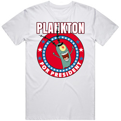Plankton Spongebob For President Tv Show Villain Fan Classic Television TV Show T Shirt