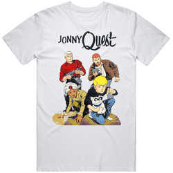Johnny Quest Vintage Cartoon Grunge Worn Look Classic Television TV Show T Shirt