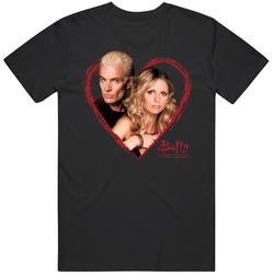 Buffy The Vampire Slayer Spike Love Story Retro Tv Show Fan Classic Television TV Show T Shirt