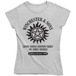 Winchester & Sons Black Text Classic Television Ladies T Shirt