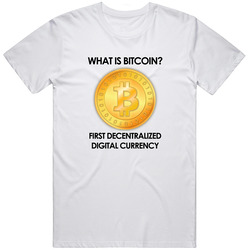 Bitcoin: First Decentralized Currency Unisex Cotton Tee Classic T Shirt
