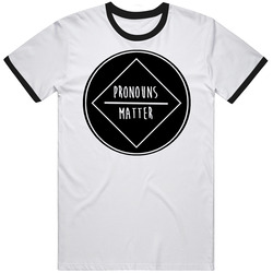 Pronouns Matter Ringer Unisex Cotton Tee Classic T Shirt