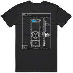 2001 A Space Odyssey Hal 9000 Blueprint Unisex Cotton Tee Classic T Shirt