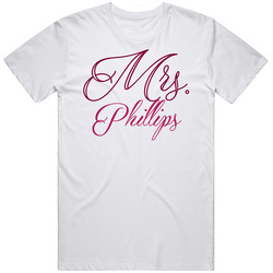 Mrs Phillips Last Name Wedding Marriage Bachelorette Party Unisex Cotton Tee Classic T Shirt