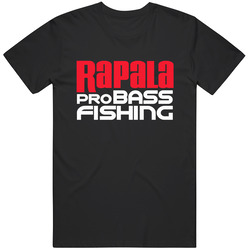 Rapala Pro Bass Fishing Logo Black Unisex Cotton Tee Classic T Shirt