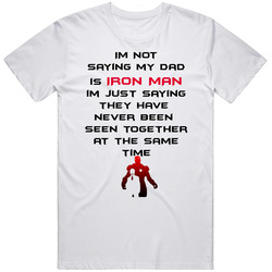 Fathers Day Gift Ideas Superhero Iron Man Reference Unisex Cotton Tee Classic T Shirt