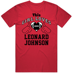 This Girl Loves Leonard Johnson Tampa Bay Football Player Sports Fan Heart Unisex Cotton Tee Classic T Shirt