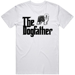 Old English Sheepdog Custom Dog Breed The Dogfather Unisex Cotton Tee Classic T Shirt
