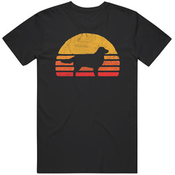Retro Sun Nova Scotia Duck Tolling Retriever Silhouette T-shirt Vintage Tee Shirt For Dog Lovers Unisex Cotton Tee Classic T Shirt