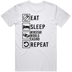 Eat Sleep Gamble Repeat Winstar World Casino Gamblingt Unisex Cotton Tee Classic T Shirt
