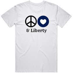 Peace Love And Liberty  B Unisex Cotton Tee Classic T Shirt