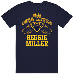 Reggie Miller This Girl Loves Heart Indiana Basketball Unisex Cotton Tee Classic T Shirt