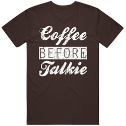 Coffee Before Talkie Distressed Unisex Cotton Tee Classic T Shirt