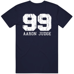 Aaron Judge No.99 New York Baseball Fan Worn Look Sports Unisex Cotton Tee Classic T Shirt