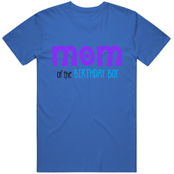 Mom Of The Bday Boy Royal Blue Unisex Cotton Tee Classic T Shirt