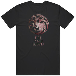 Game Of Thrones House Sigils T Shirt, House Of Targaryen T Shirt,game Of Thrones Fire And Blood Unisex Cotton Tee Classic T Shirt