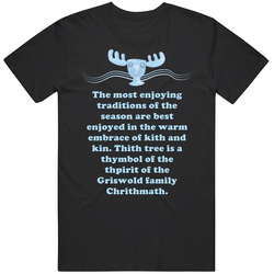 Griswold Family Chrithmath National Lampoons Christmas Vacation Moose  Quotes Unisex Cotton Tee Classic T Shirt
