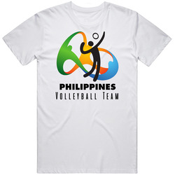 Philippines Volleyball Team Rio 2016 Olympic Event Logo Unisex Cotton Tee Classic T Shirt