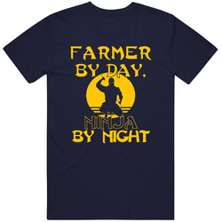 Farmer By Day Ninja By Night Funny Unisex Cotton Tee Classic T Shirt