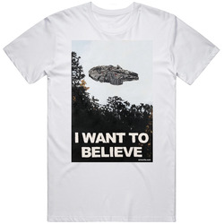 I Want To Believe Millenium Falcon Unisex Cotton Tee Classic T Shirt
